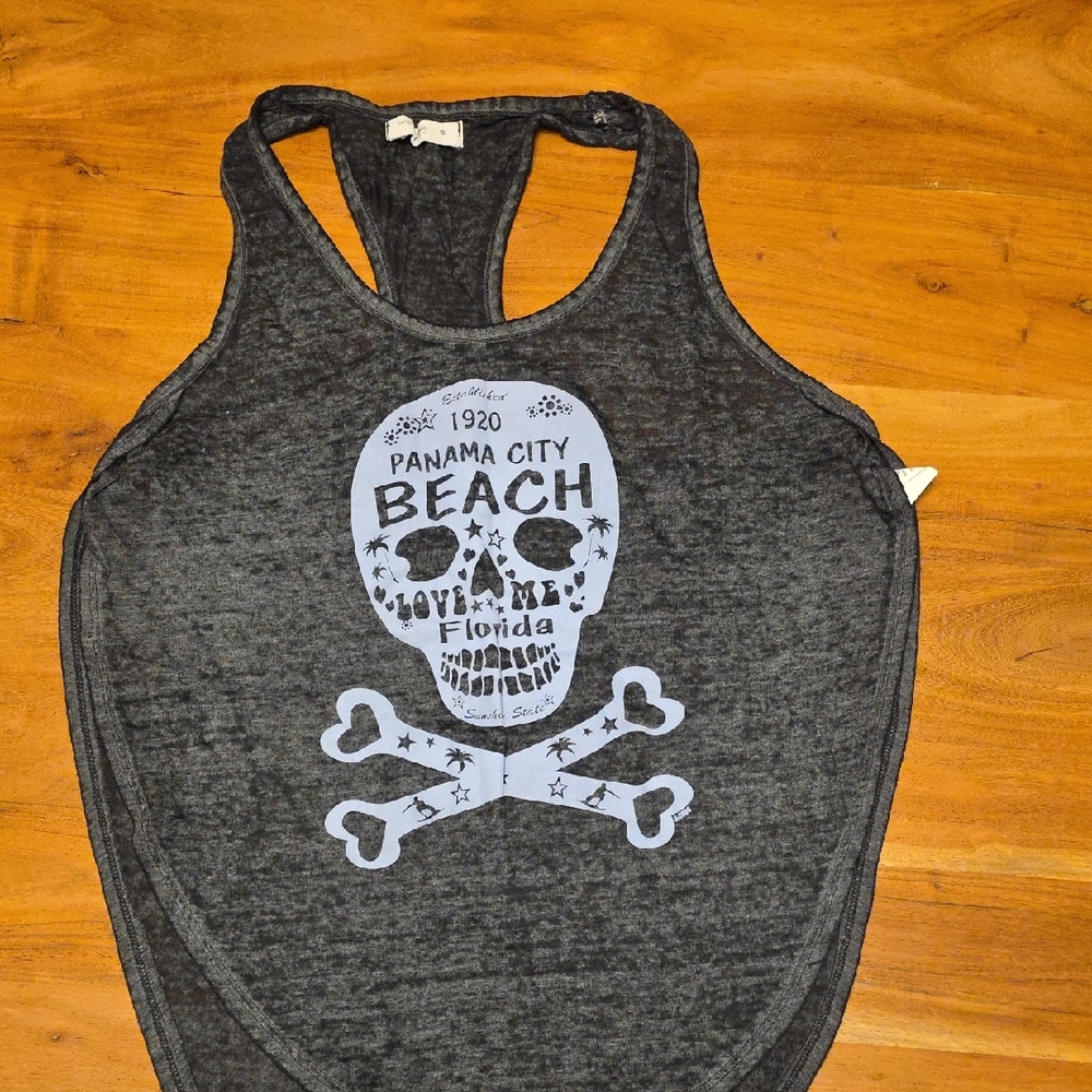 Ocean Drive Black Sheer Tank Top